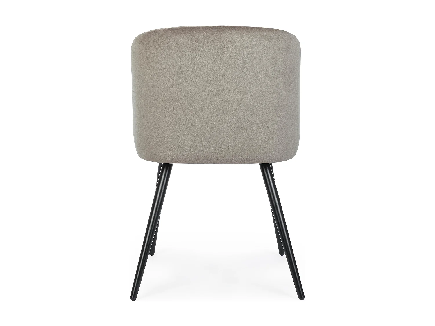 Lot de 2 chaises Quentin en velours rembourré - Confort moderne-Couleur Beige