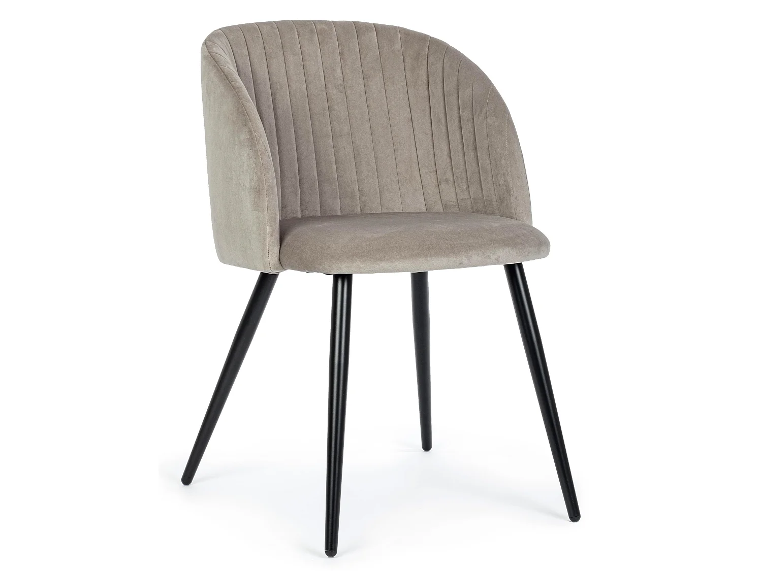 Lot de 2 chaises QUEEN – Velours ultra doux & confort premium-Taupe