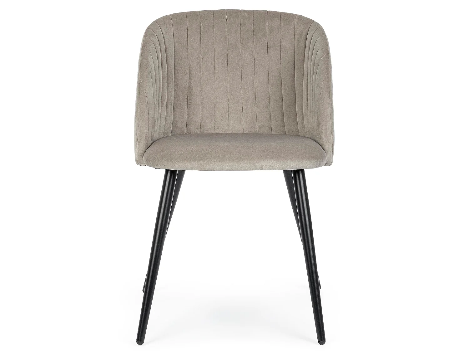 Lot de 2 chaises QUEEN – Velours ultra doux & confort premium-Taupe