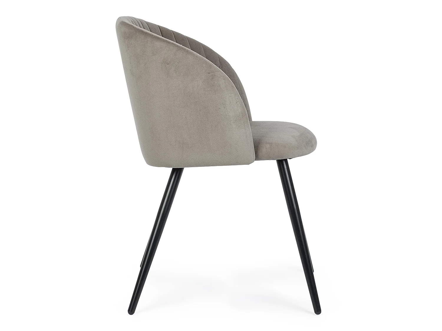 Lot de 2 chaises QUEEN – Velours ultra doux & confort premium-Taupe