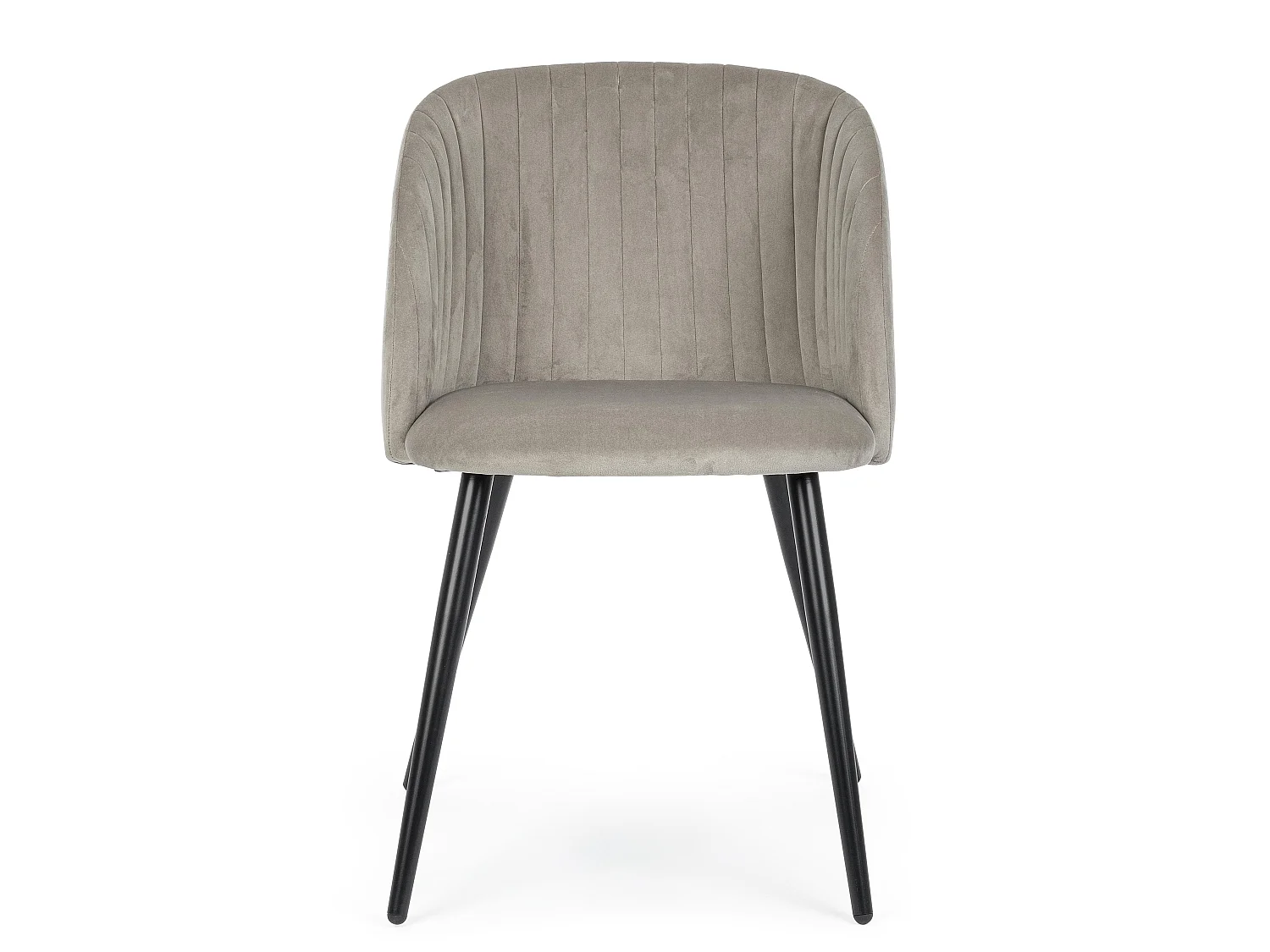 Lot de 2 chaises QUEEN – Velours ultra doux & confort premium-Taupe