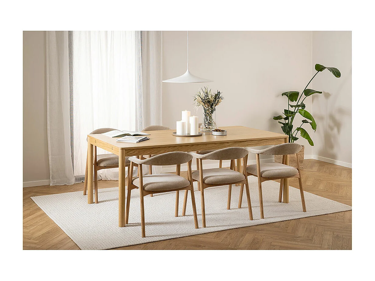 Addi Esszimmerstuhl mit Armlehne beige.