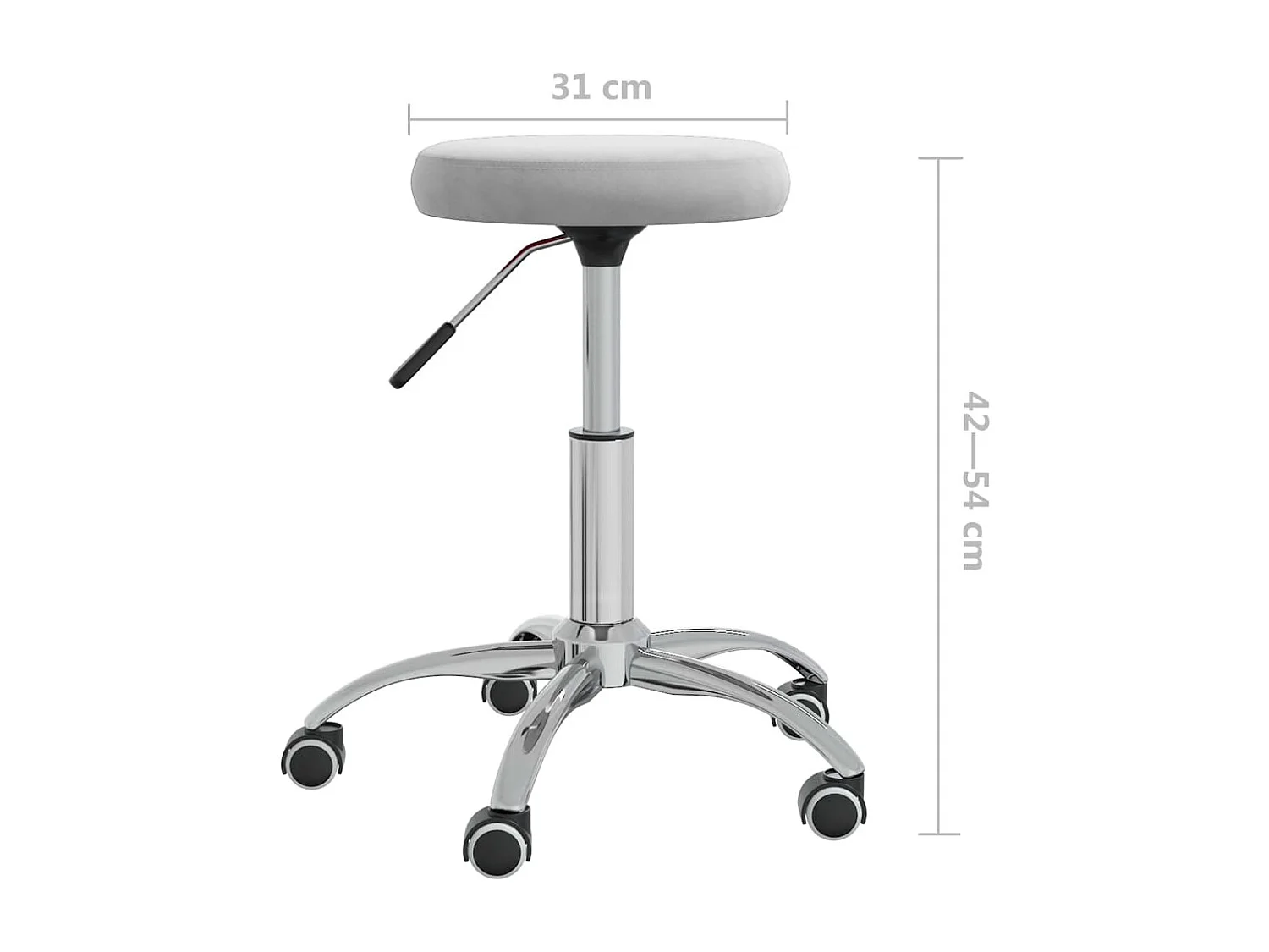 Chaise de salle à manger Gris clair Velours 5