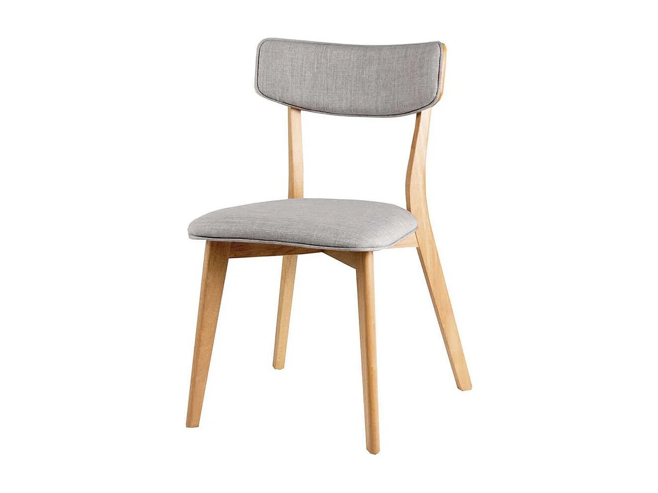 Chaise en bois et tissu Bonka – Élégance et confort-Couleur Marron/Beige clair