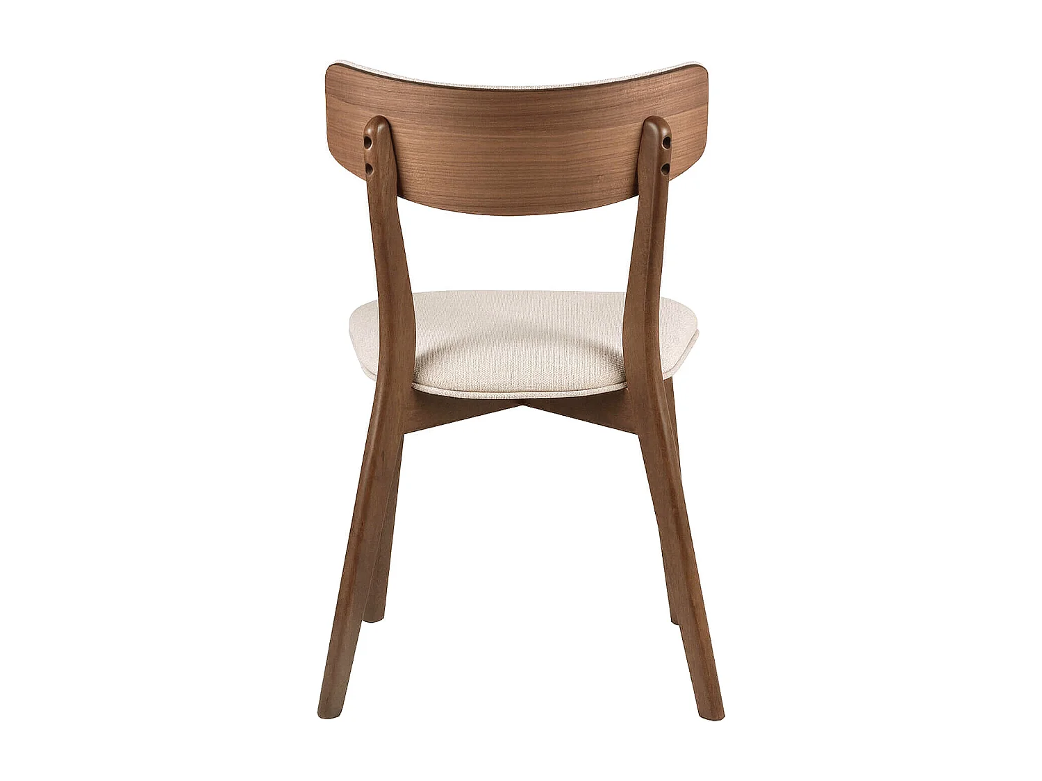 Chaise en bois et tissu Bonka – Élégance et confort-Couleur Marron/Beige clair