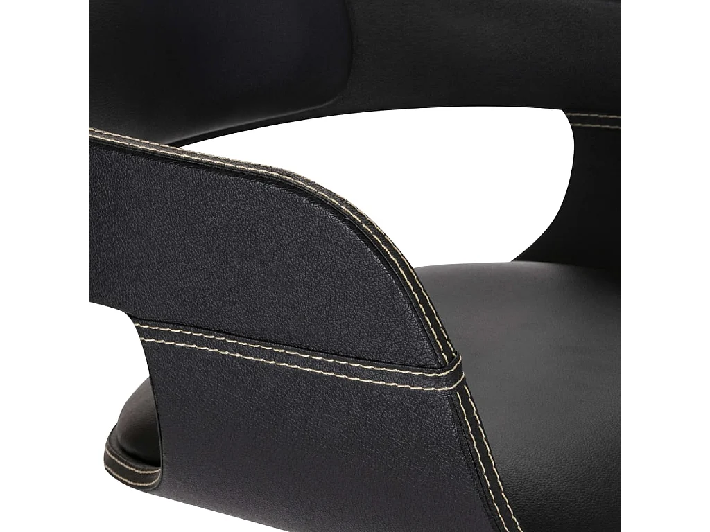 Chaises de salle à manger 4 pcs Noir Bois courbé et similicuir 4