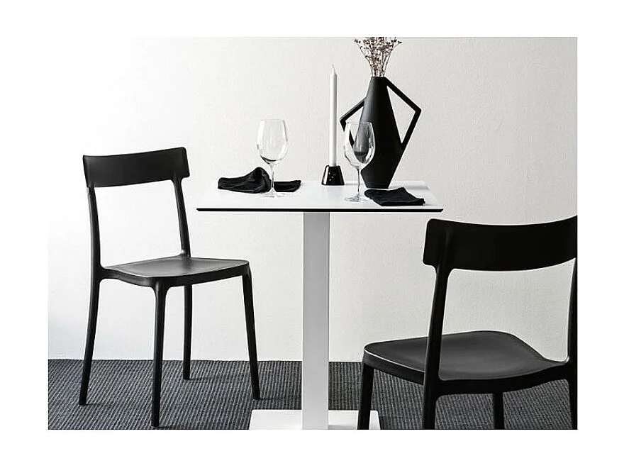 Chaise italienne empilable polypropylène Saray - Lot de 4-Couleur Blanc