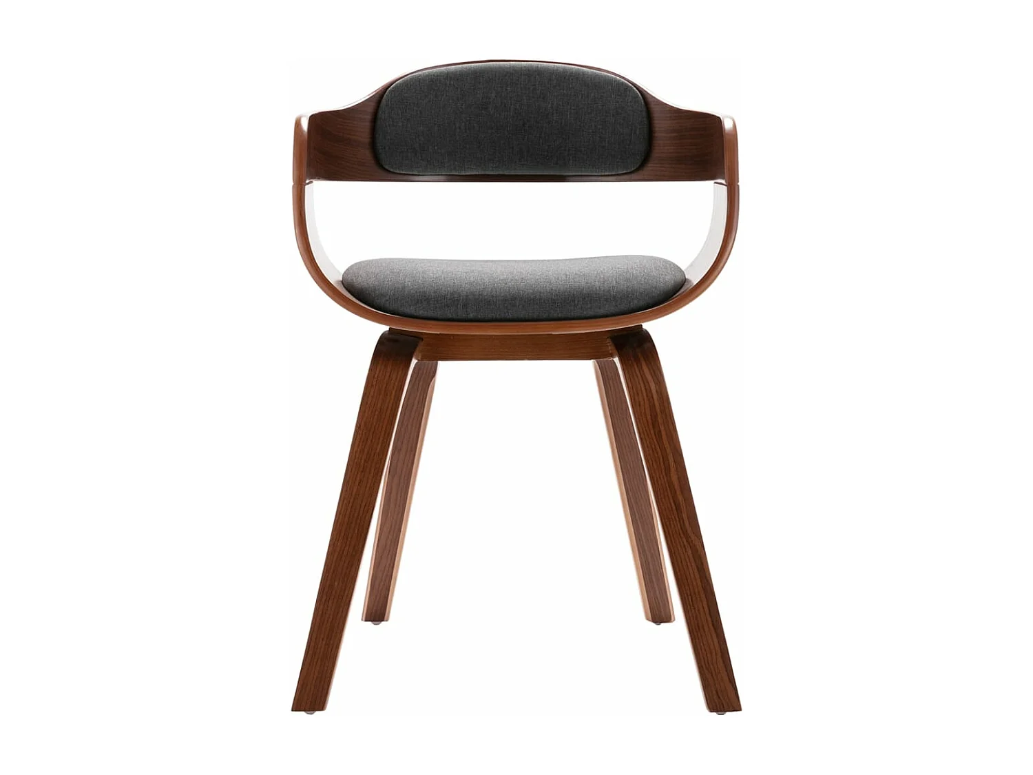 Chaise de salle à manger Gris foncé Bois courbé et similicuir