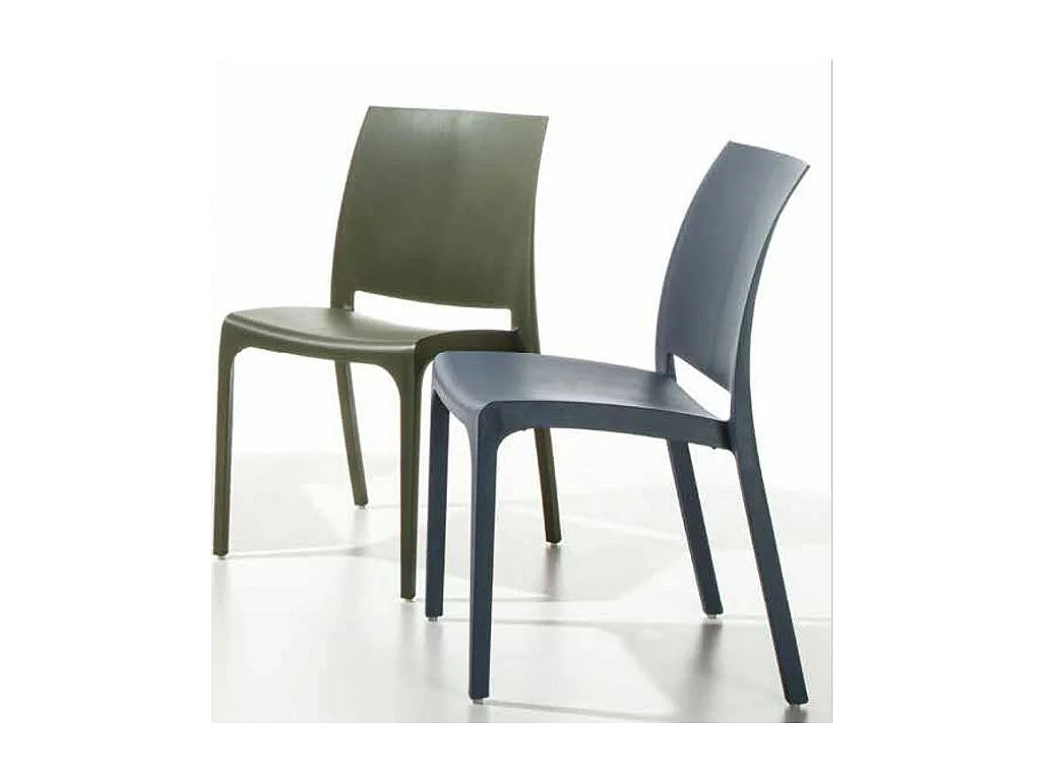 Barko polypropyleen stoel - Set van 4-Kleur Bordeaux