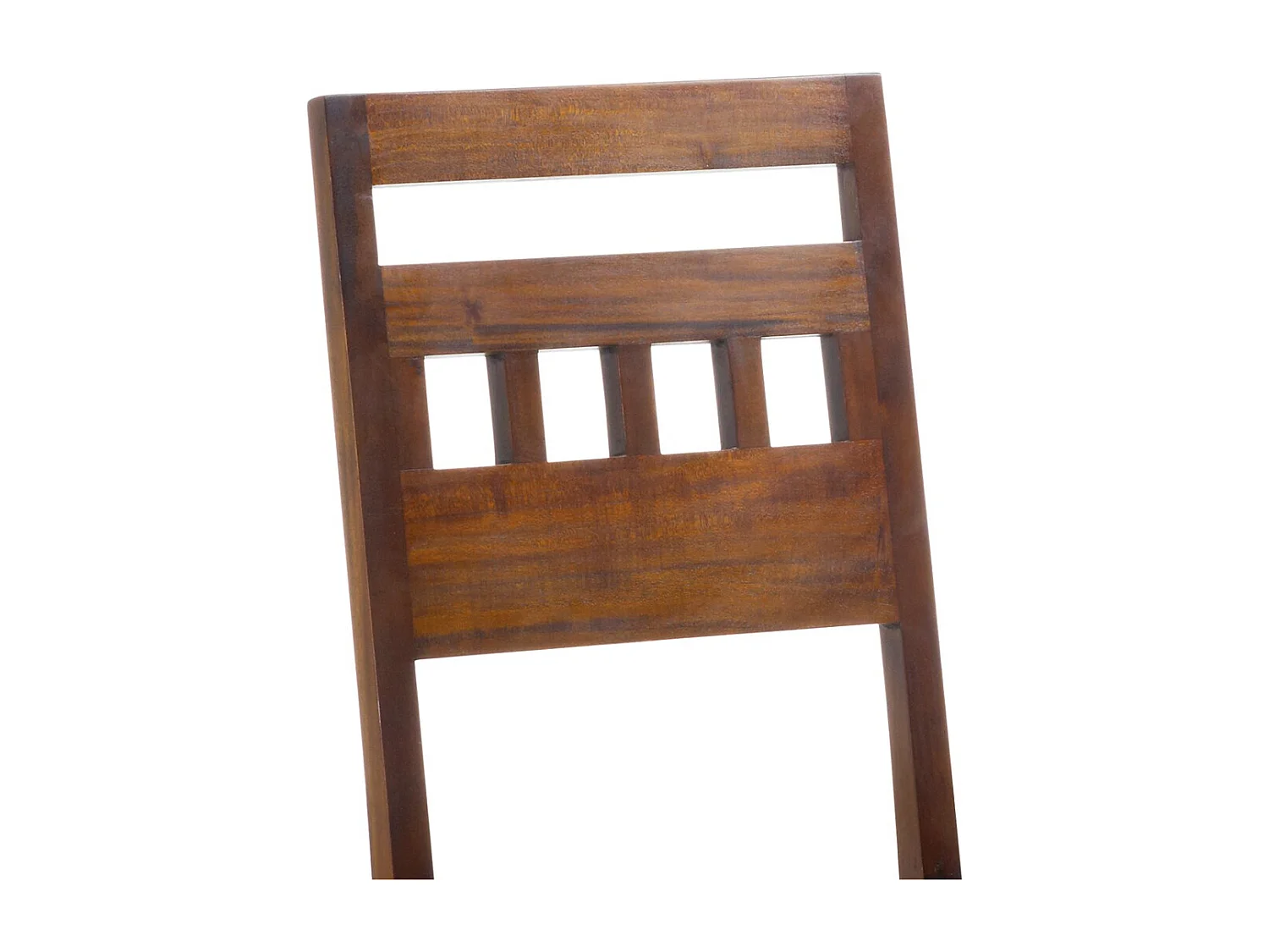 Chaise coloniale en bois massif d'acajou Falkane