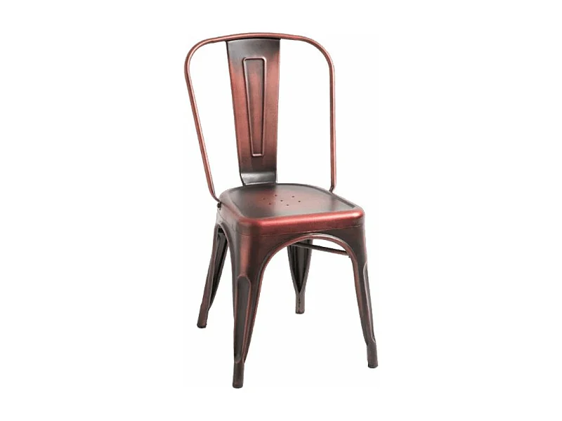 Silla industrial vintage de acero Kontoir-Color Cobre