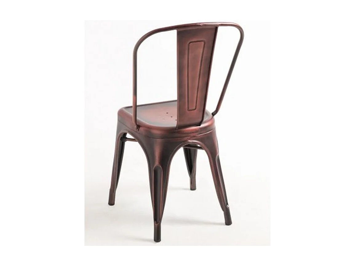 Chaise industrielle acier vintage Kontoir-Couleur Cuivre