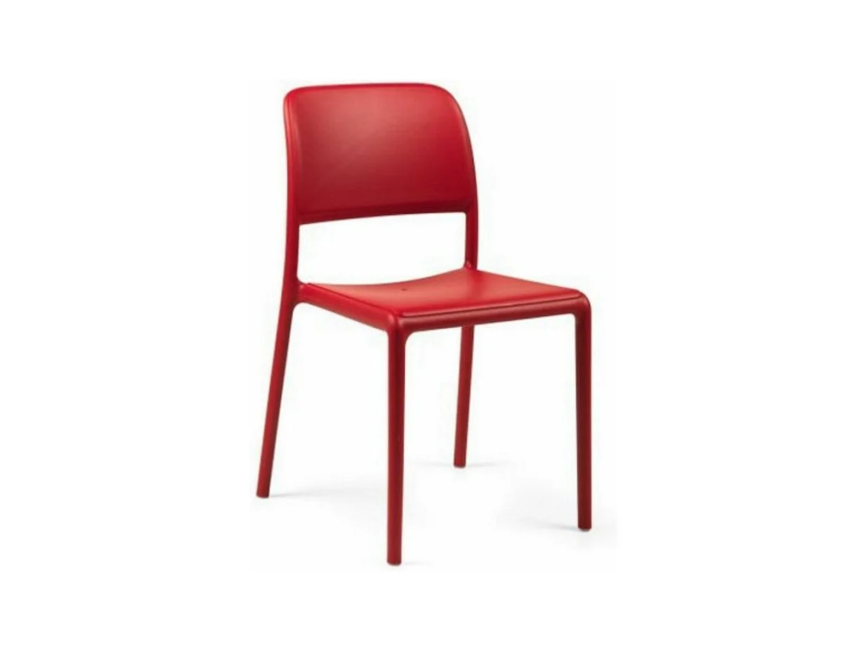 Chaise empilable design Lyvia - Lot de 4-Couleur Marron