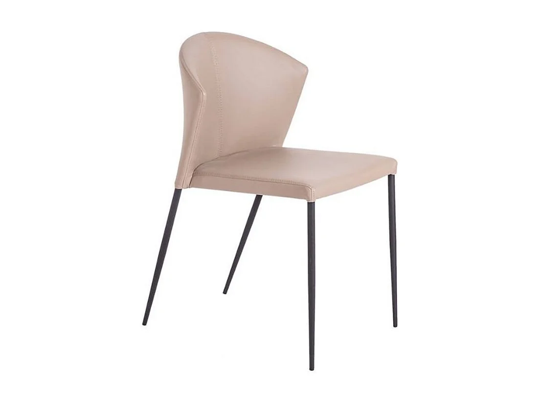 Chaise similicuir et acier noir Ekino - lot de 2-Couleur Aqua 90 Noir