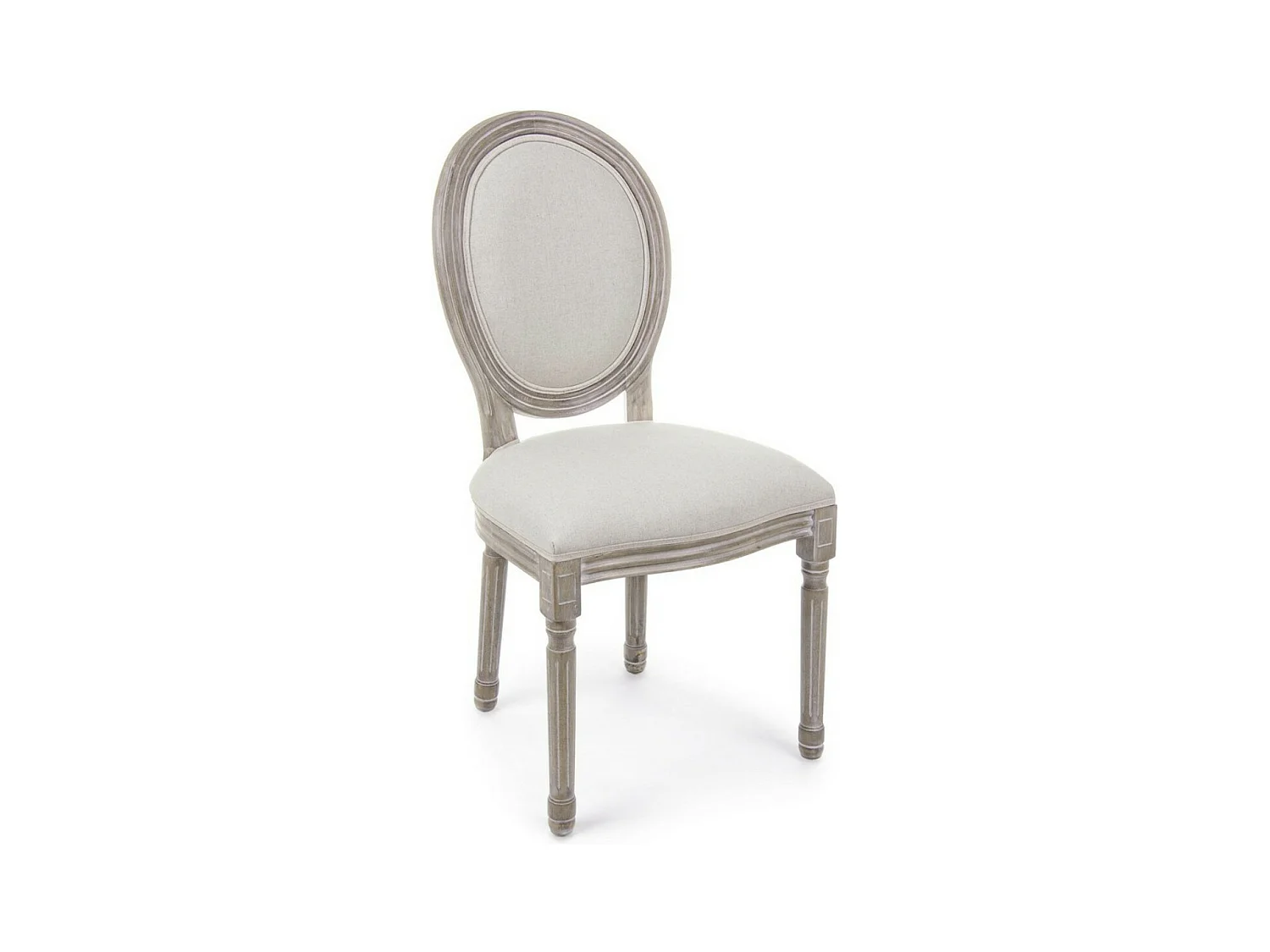 Conjunto de 2 sillas medallón de estilo Luis XVI – Elegancia y prestigio para su interior-Color Marrón claro