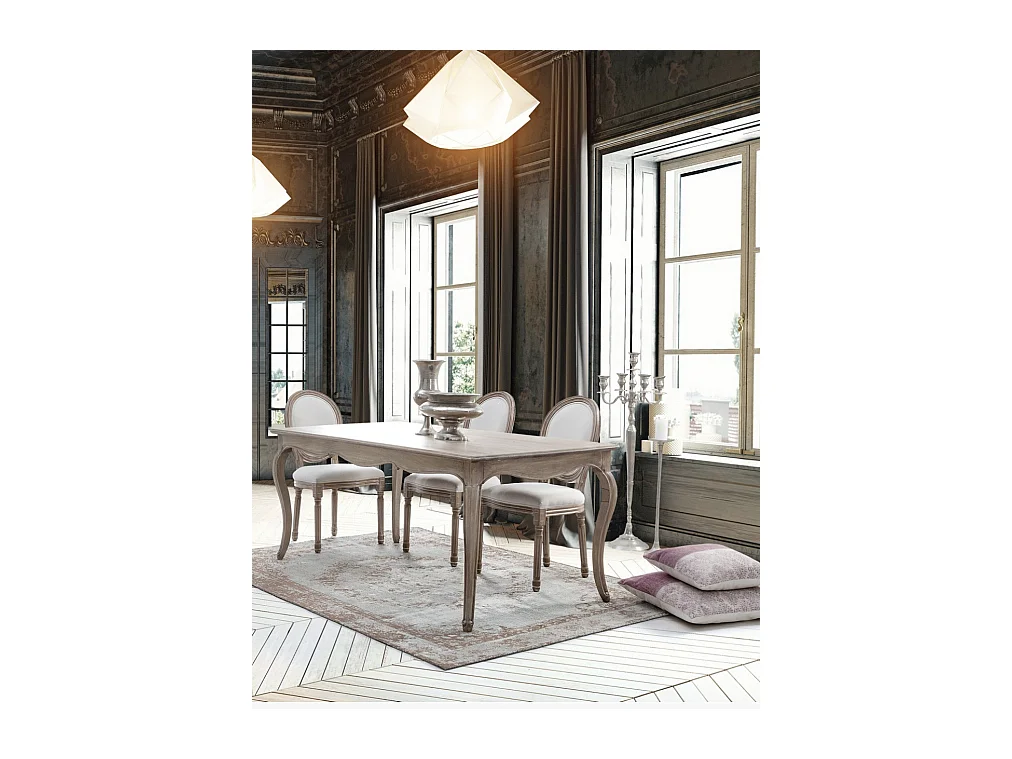 Conjunto de 2 sillas medallón de estilo Luis XVI – Elegancia y prestigio para su interior-Color Marrón claro