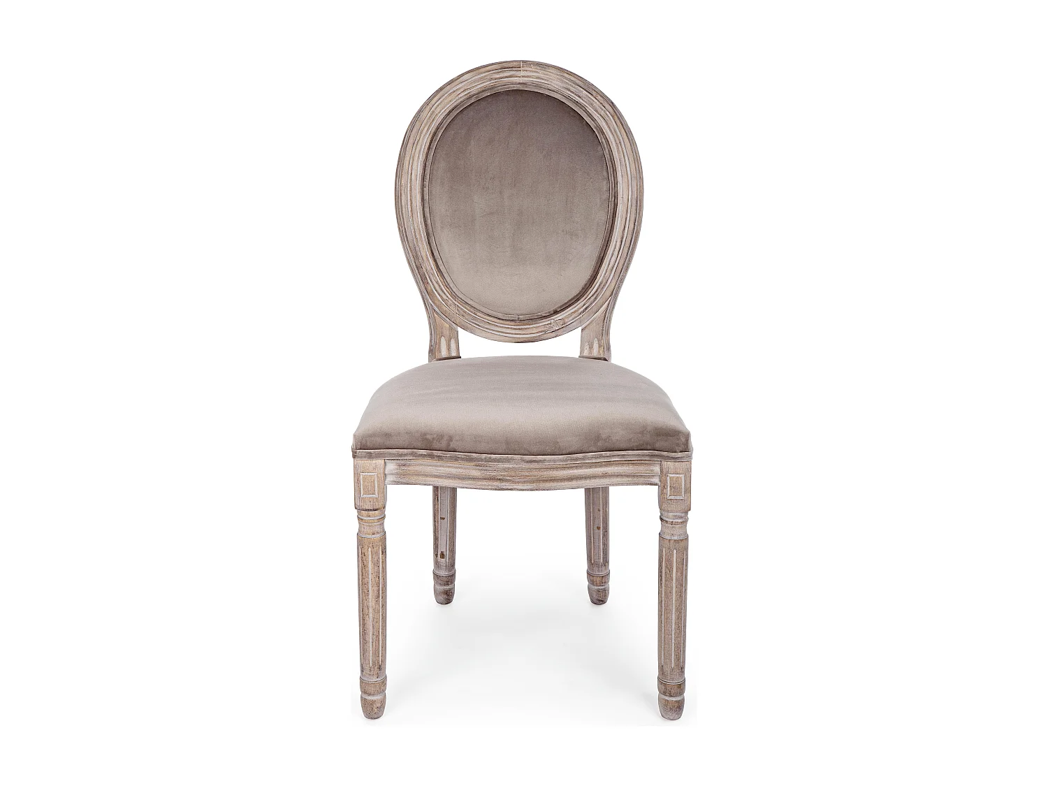Lot de 2 chaises médaillon style Louis XVI – Élégance et prestige pour votre intérieur-Marron clair