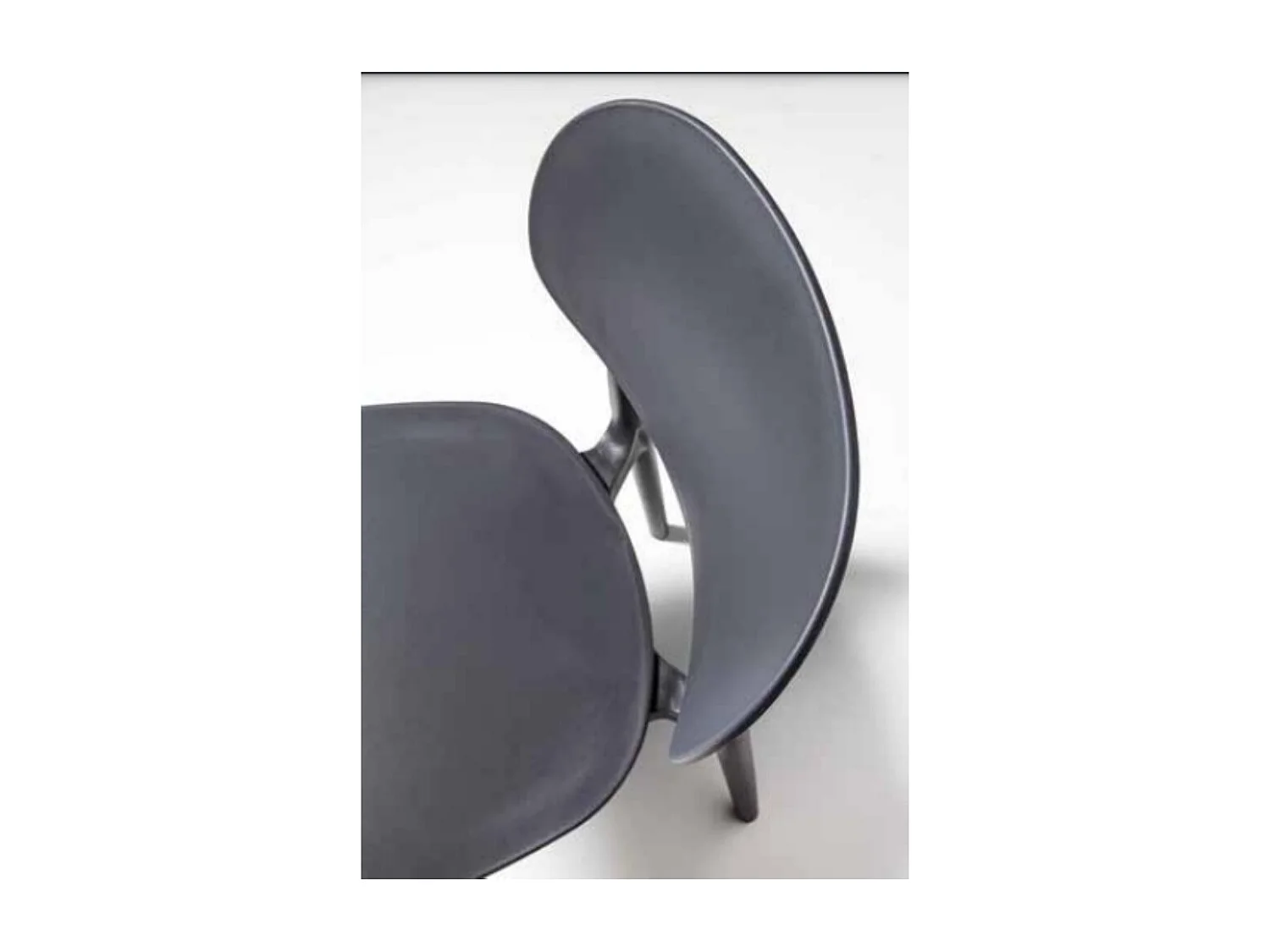 Chaise polyvalente en polypropylène Klaza - Lot de 4-Couleur Blanc/Beige