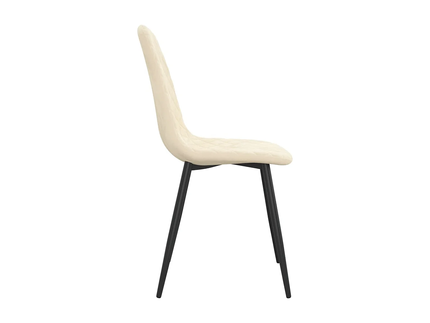 Chaises de salle à manger 2 pcs Blanc crème Velours