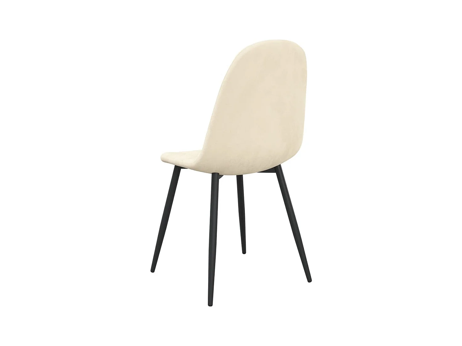 Eetkamerstoelen 2 st fluweel crèmewit