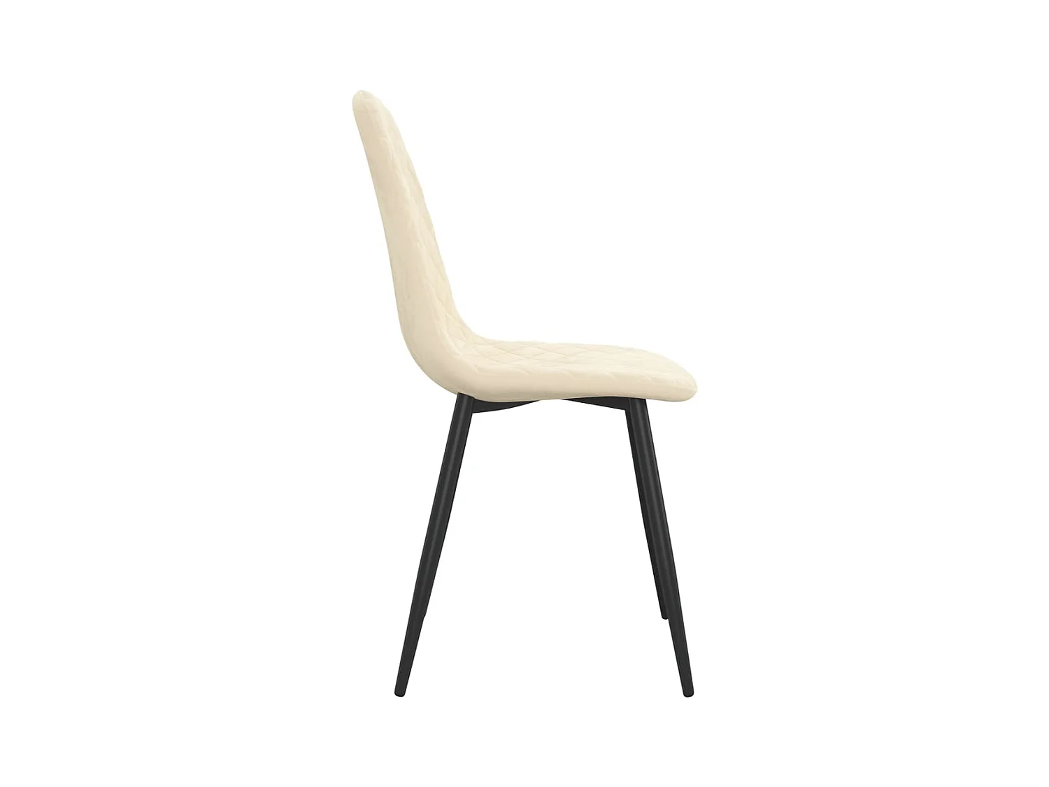 Eetkamerstoelen 2 st fluweel crèmewit