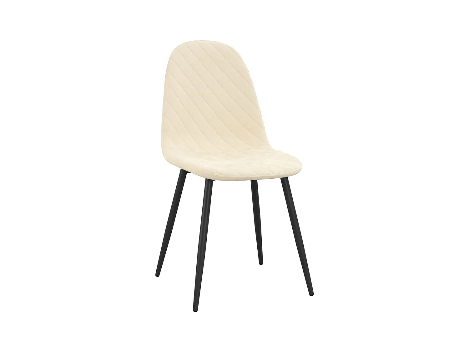 Eetkamerstoelen 2 st fluweel crèmewit