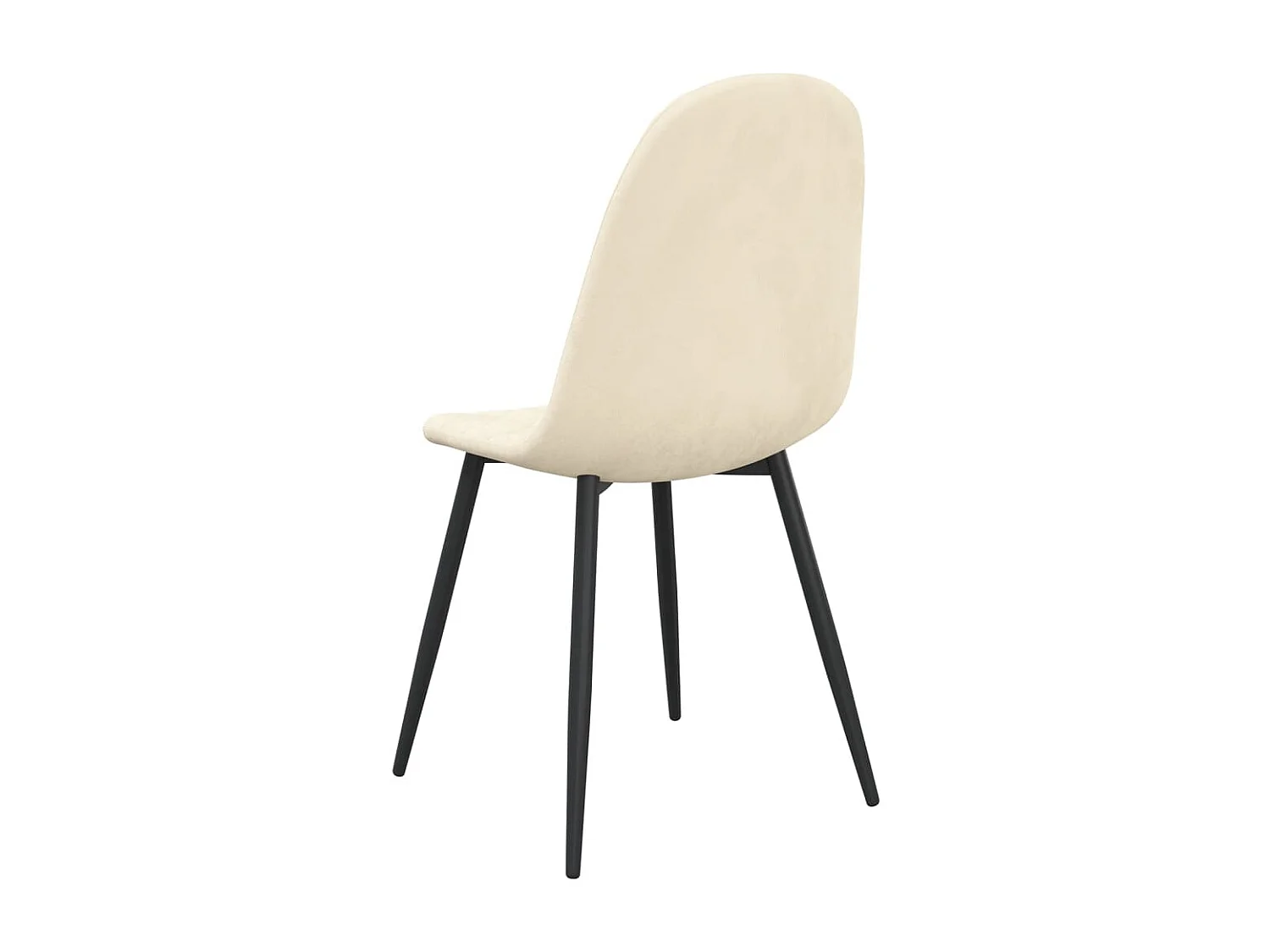 Chaises de salle à manger 2 pcs Blanc crème Velours
