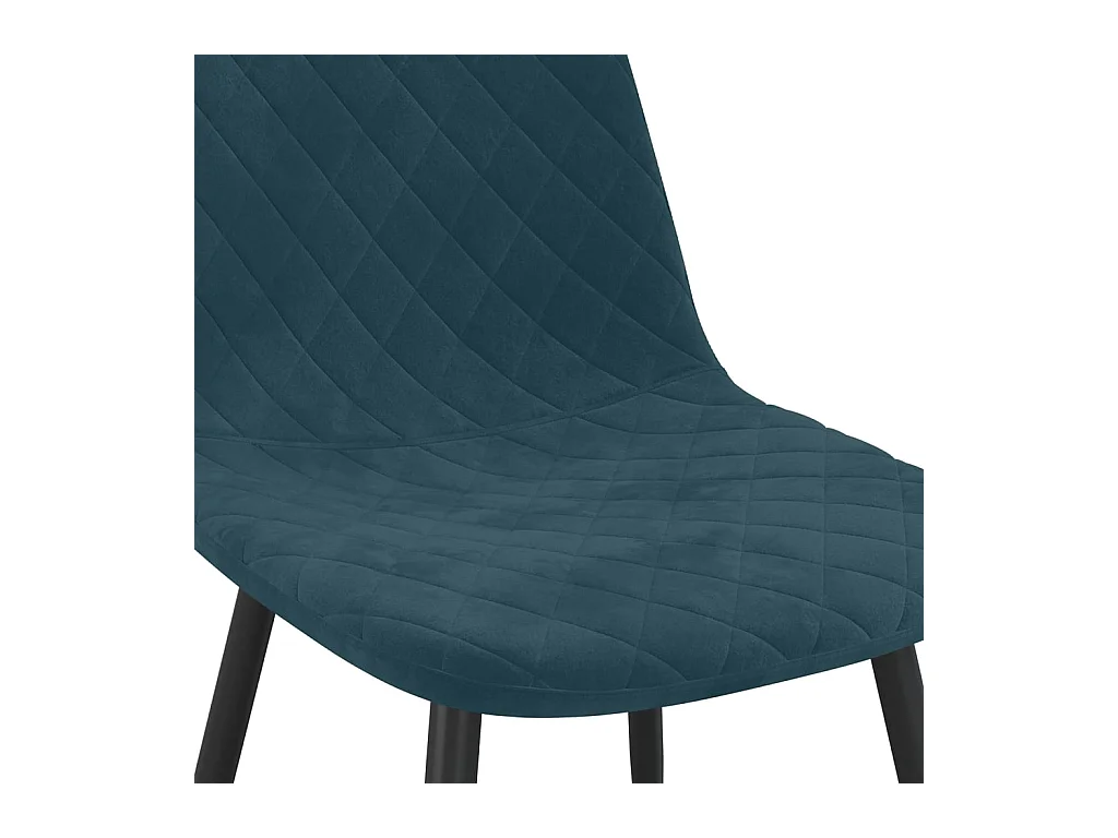 Eetkamerstoelen 4 st fluweel blauw