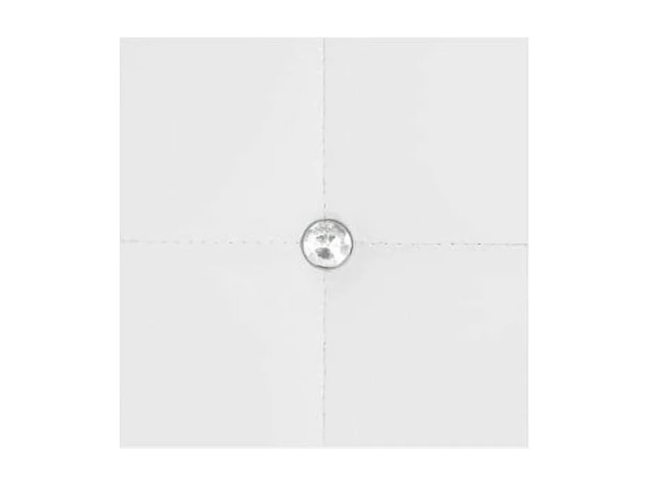 Chaise à manger similicuir blanc et pieds métal noir Mikarel - Lot de 6