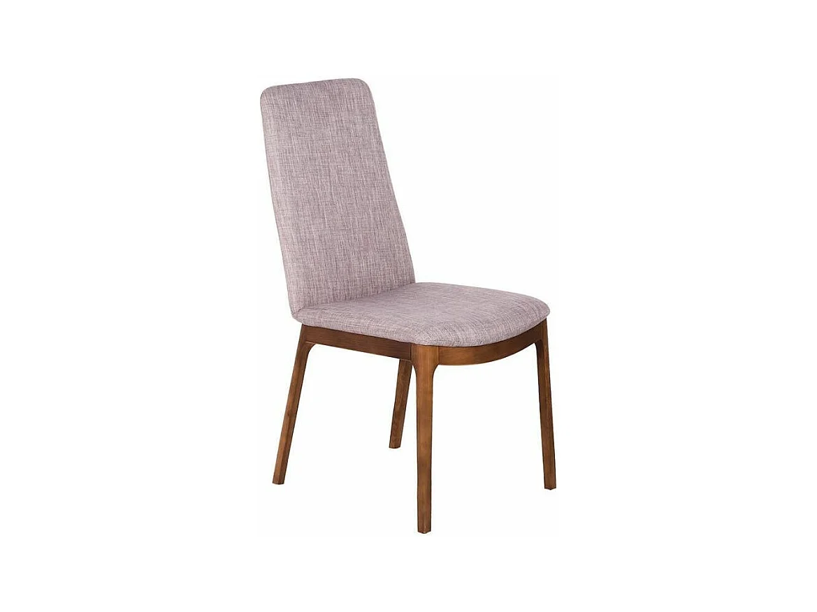 Luie walnootkleurige stoel van stof en essenhout - Set van 2-Kleur MIRAGE 10