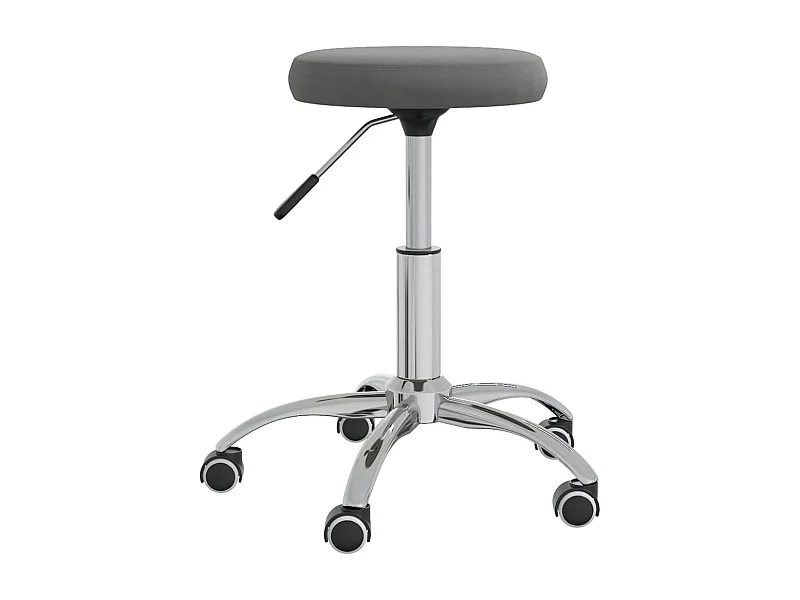 Chaise de salle à manger Gris foncé Velours 6