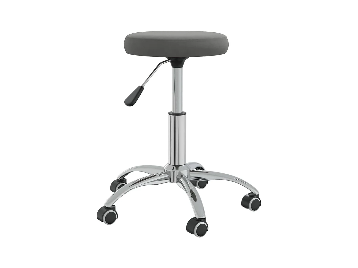 Chaise de salle à manger Gris foncé Velours 6