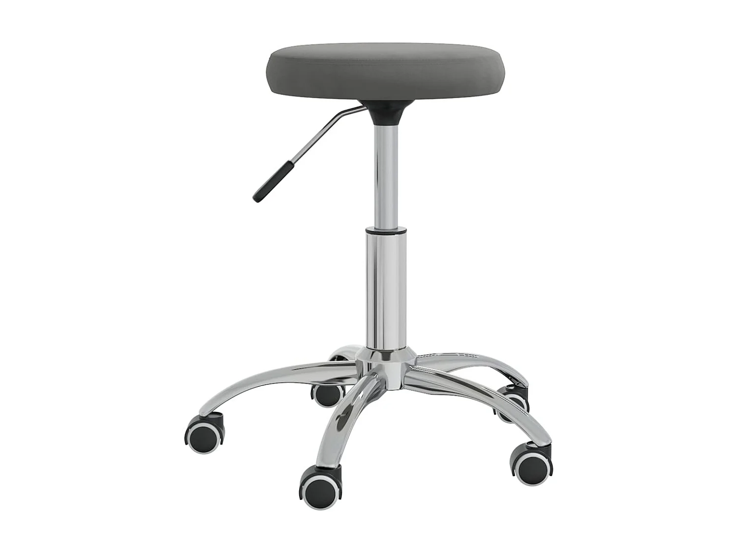 Chaise de salle à manger Gris foncé Velours 6