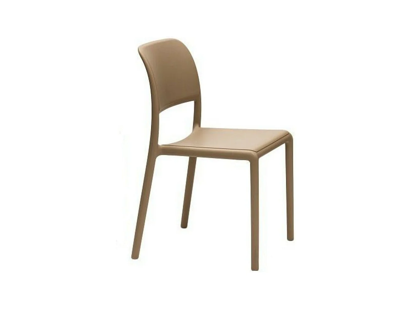 Chaise empilable design Lyvia - Lot de 4-Couleur Vert olive