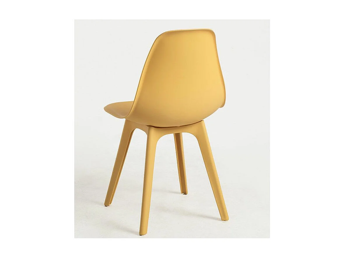 Silla Brink de polipropileno amarillo - Juego de 2