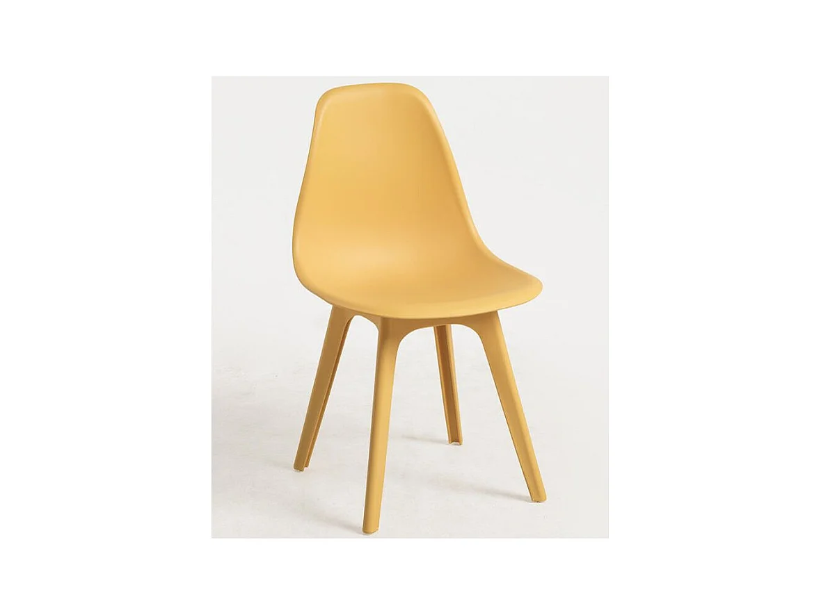 Chaise polypropylène jaune Brink - Lot de 2
