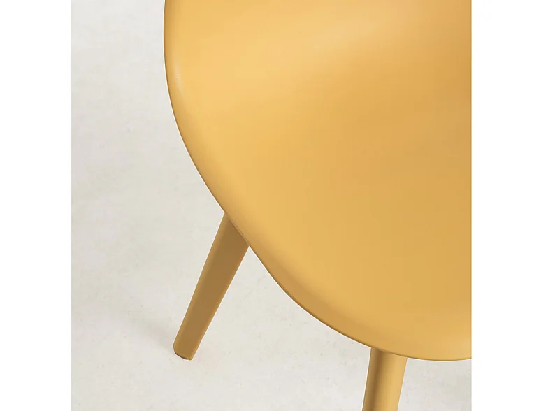 Silla Brink de polipropileno amarillo - Juego de 2