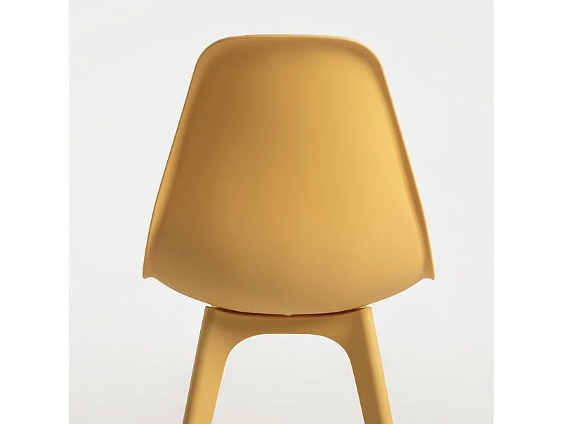 Silla Brink de polipropileno amarillo - Juego de 2