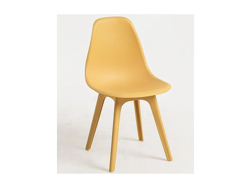 Chaise polypropylène jaune Brink - Lot de 2