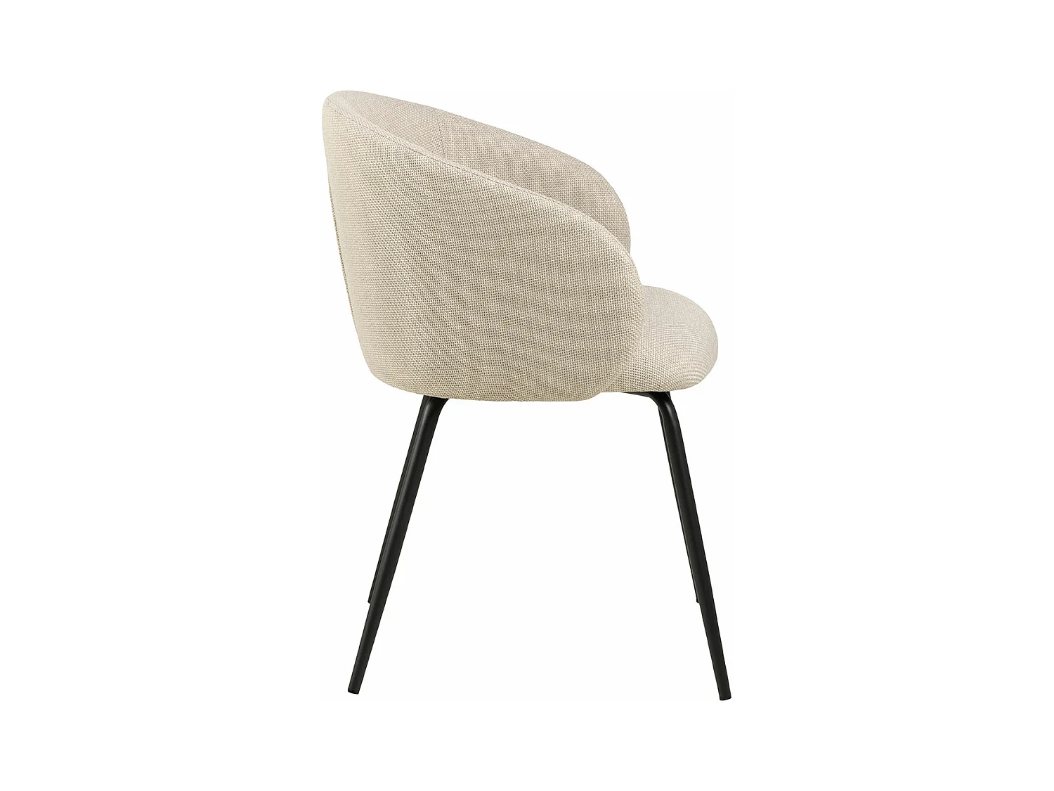 Eleanor chaise de salle à manger avec accoudoirs tissu beige.