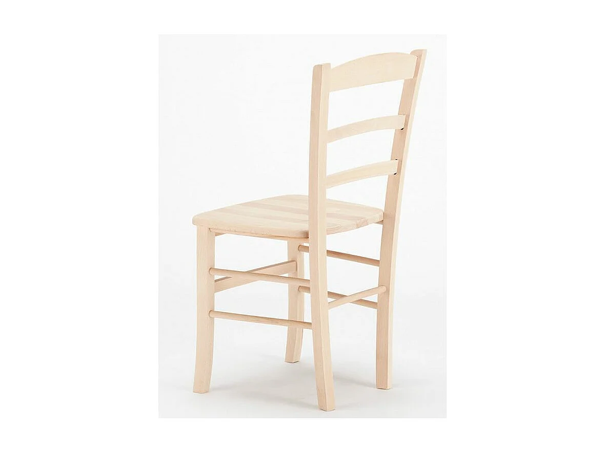 Chaise rustique traditionnel bois clair Kuza - Lot de 2