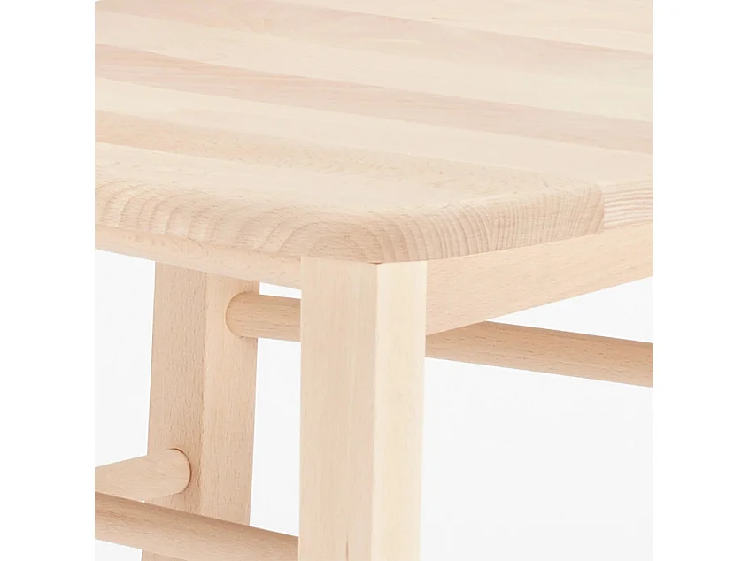 Chaise rustique traditionnel bois clair Kuza - Lot de 2