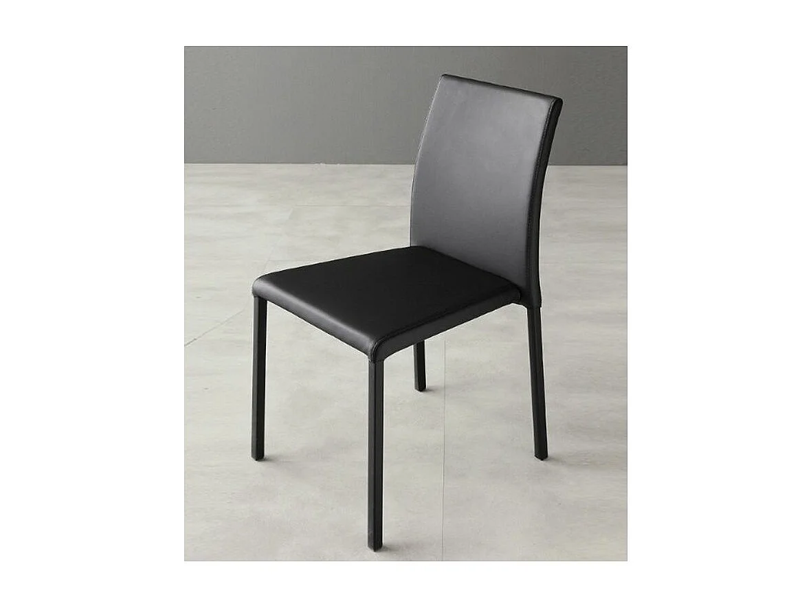 Chaise en faux cuir Jazon - Lot de 4-Couleur Beige foncé