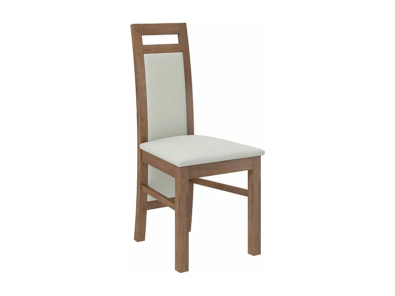 Chaise bois marron et tissu tissu Mouka-Tissu 27118