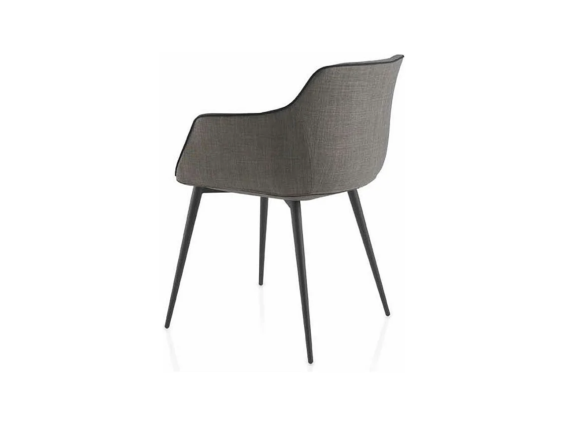 Chaise en tissu et pieds en acier Keva - Lot de 2-Couleur MIRAGE 01