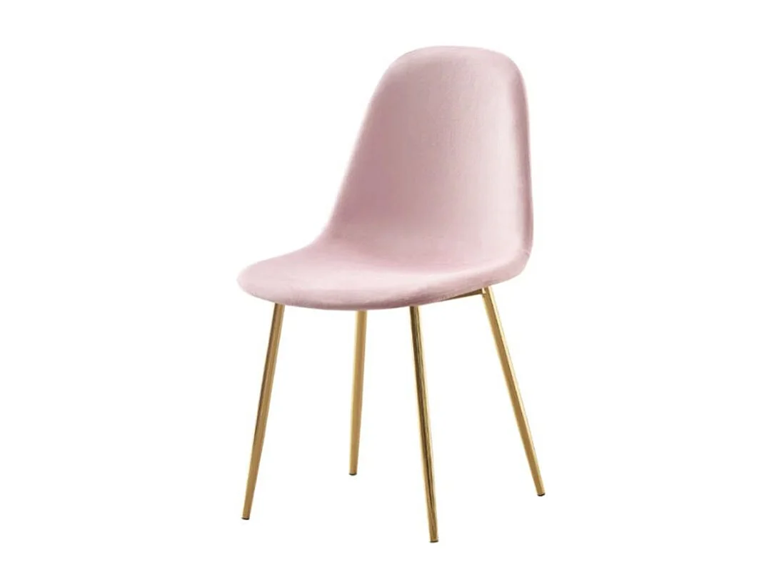 Lot de 6 chaises Ruka en velours avec pieds en acier doré - Élégance moderne-Couleur Jaune