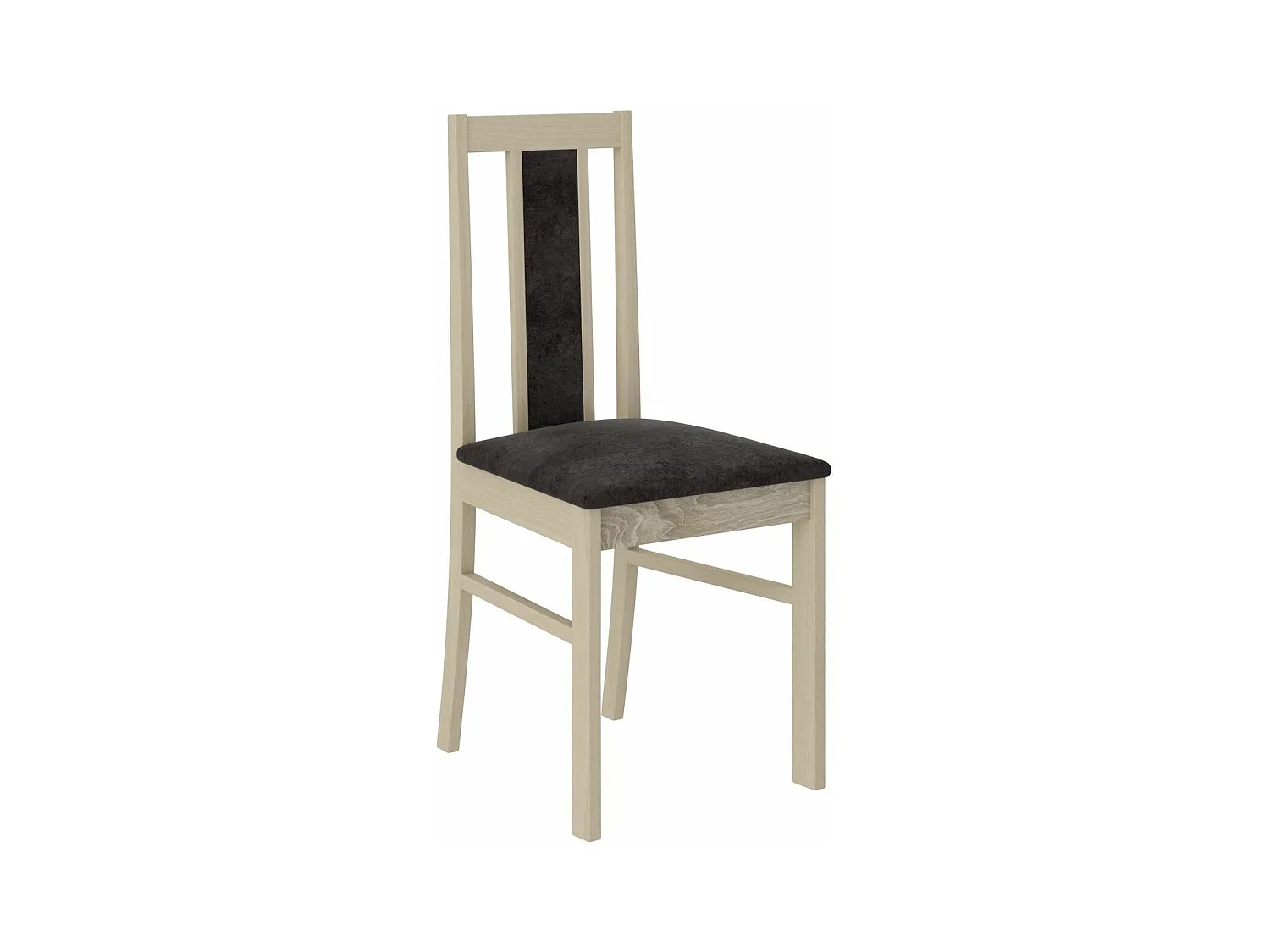 Chaise bois clair de sonoma et tissu Louiza-Tissu 27110