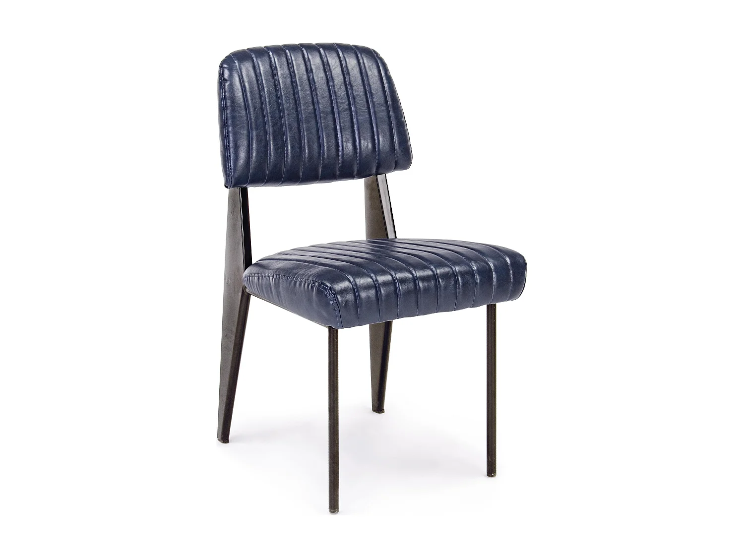 Lot de 2 chaises vintages Nelly – Confort et style rétro des années 50-Bleu foncé