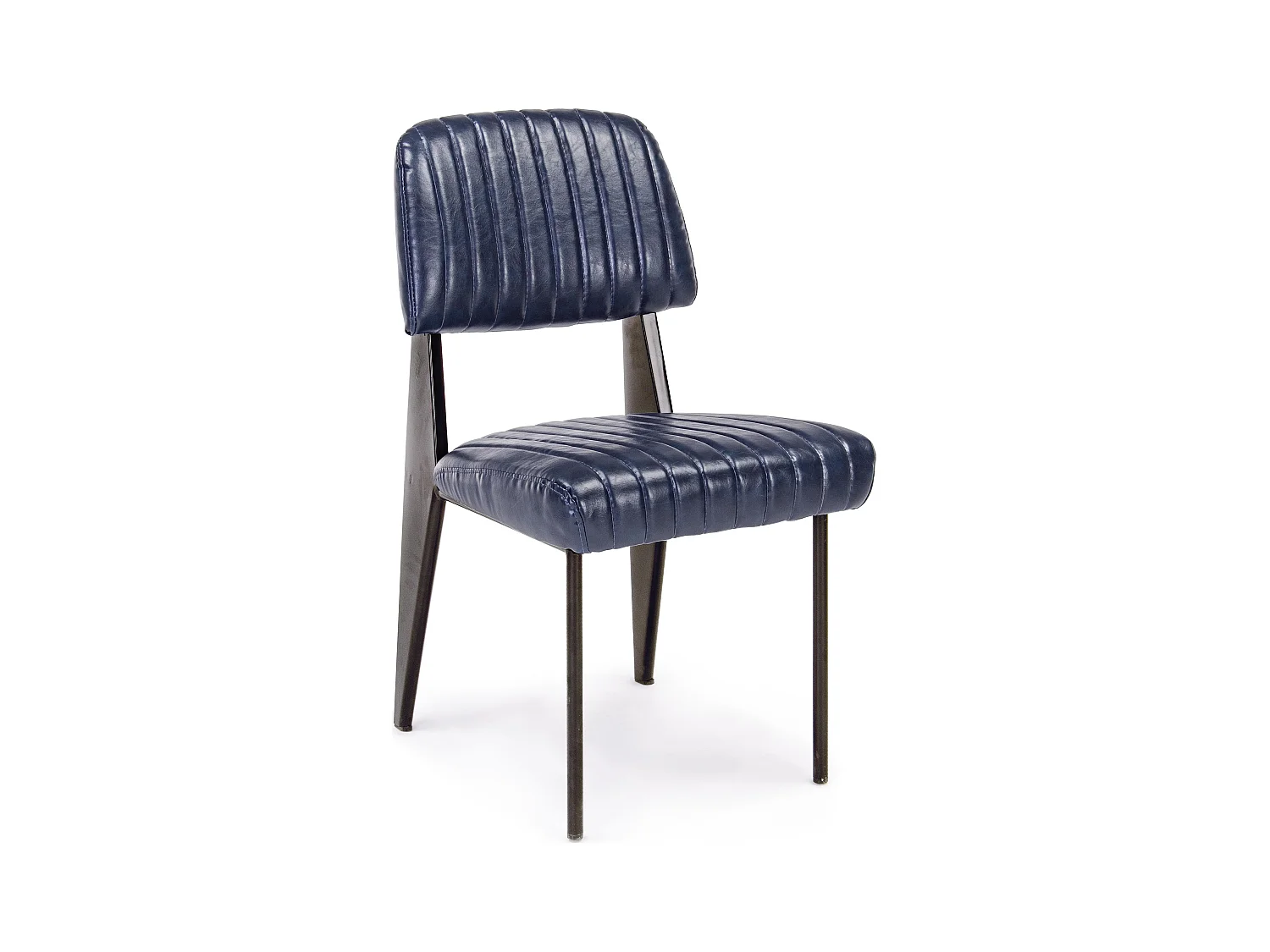 Lot de 2 chaises vintages Nelly – Confort et style rétro des années 50-Bleu foncé