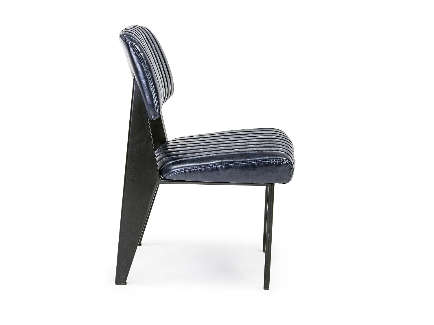 Lot de 2 chaises vintages Nelly – Confort et style rétro des années 50-Bleu foncé